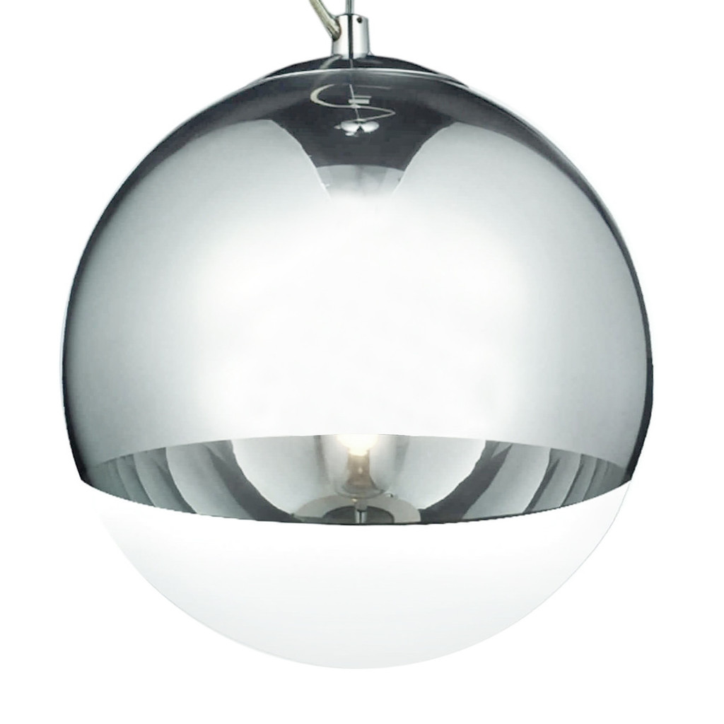 Srebrna szklana lampa wisząca IBIZA skandynawska przezroczysta kula - Lumina Deco zdjęcie 1