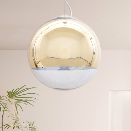 Elegancka nowoczesna lampa wisząca IBIZA złota szklana - Lumina Deco zdjęcie 4