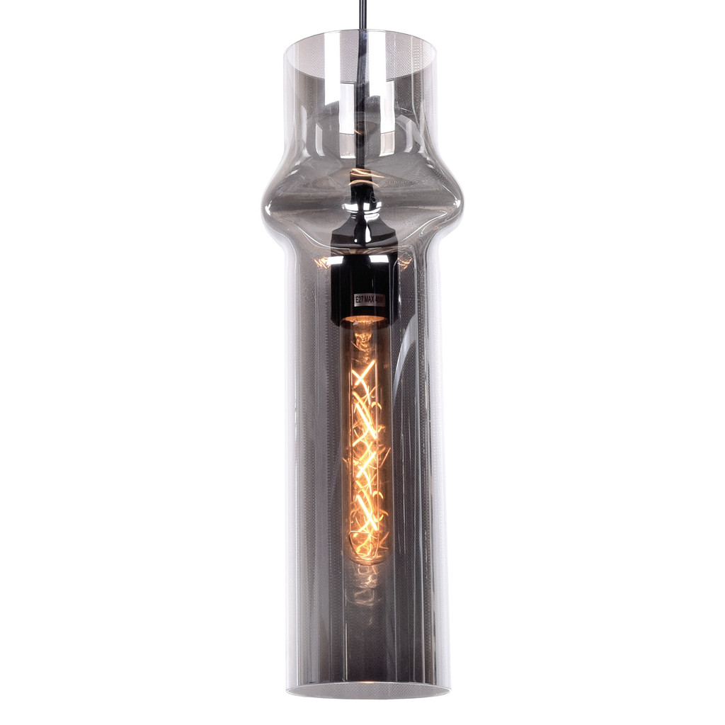 Lampa wisząca szklana VARIUS szara - Lumina Deco zdjęcie 1