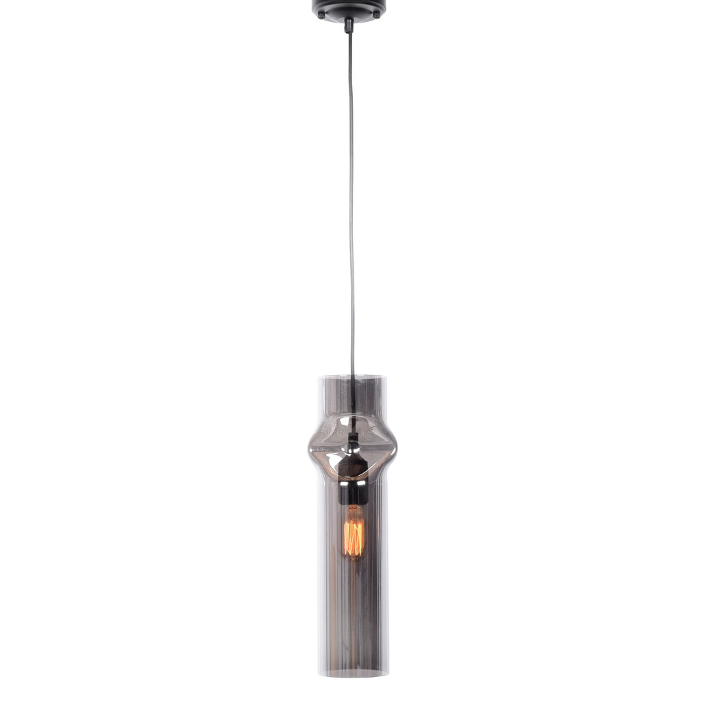 Lampa wisząca szklana VARIUS szara - Lumina Deco zdjęcie 3