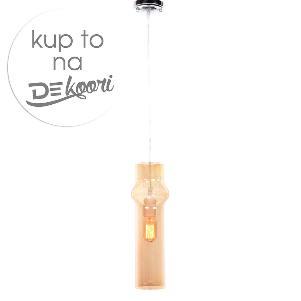 Lampa wisząca szklana VARIUS bursztynowa - Lumina Deco zdjęcie 3