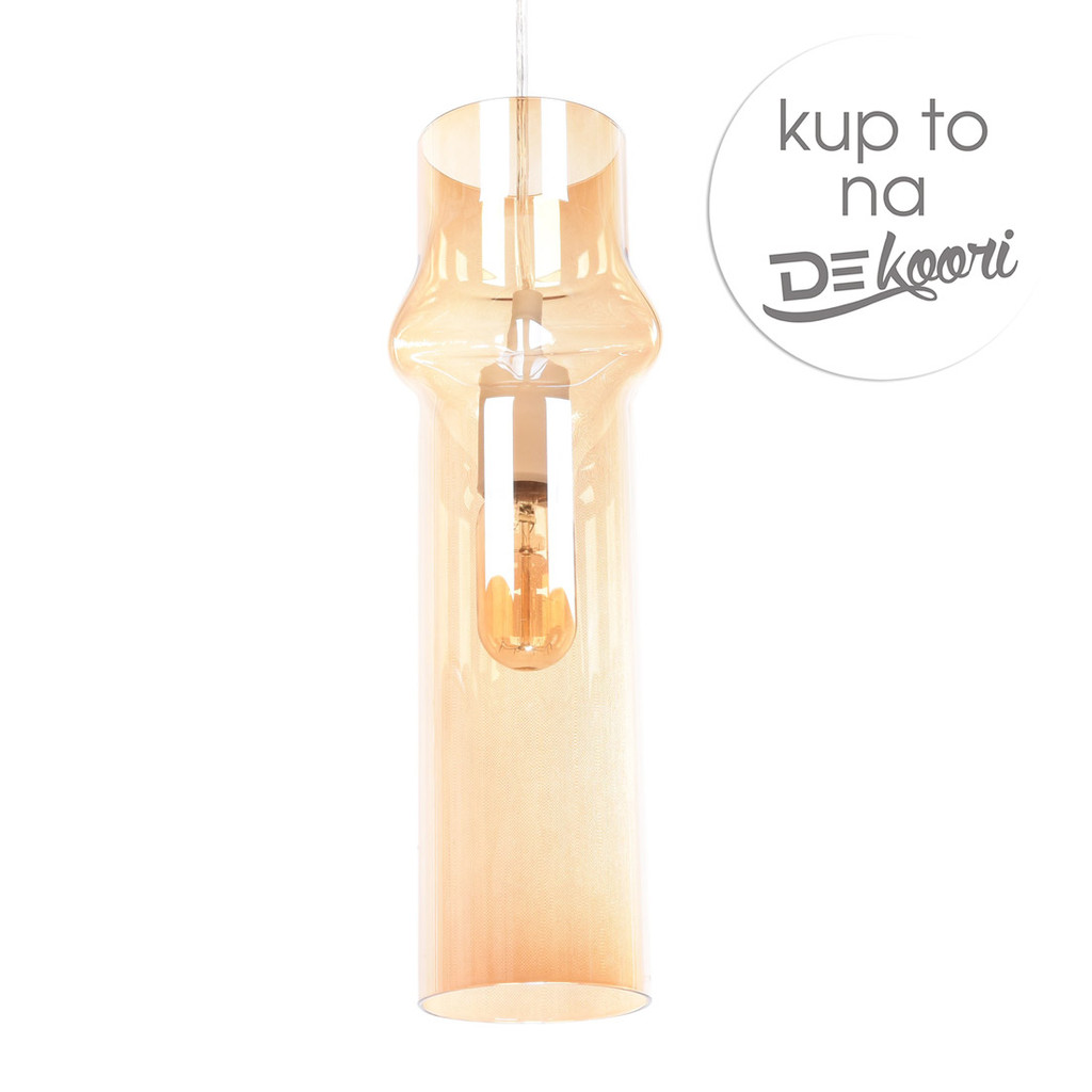 Lampa wisząca szklana VARIUS bursztynowa - Lumina Deco zdjęcie 2