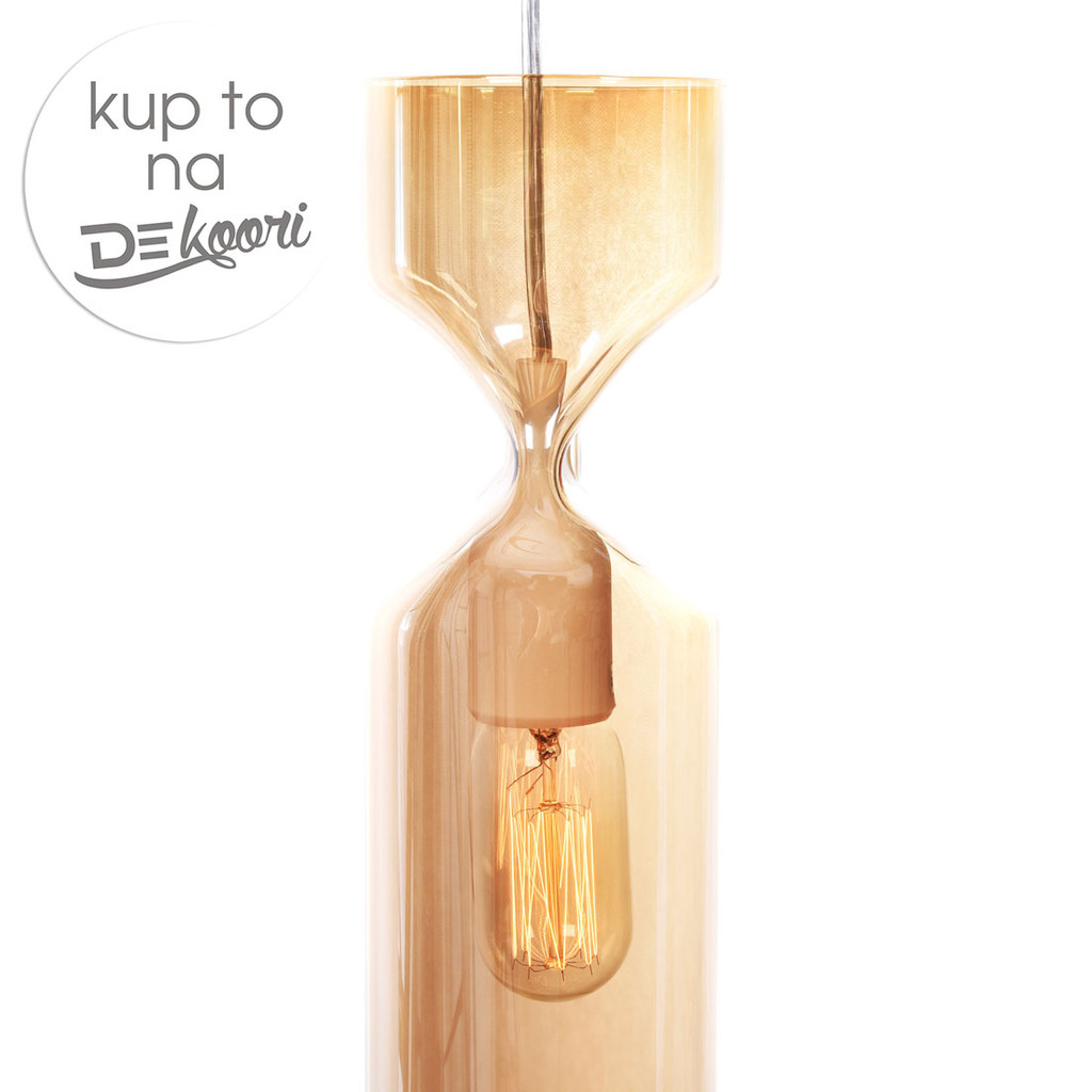Lampa wisząca szklana VARIUS bursztynowa - Lumina Deco zdjęcie 4