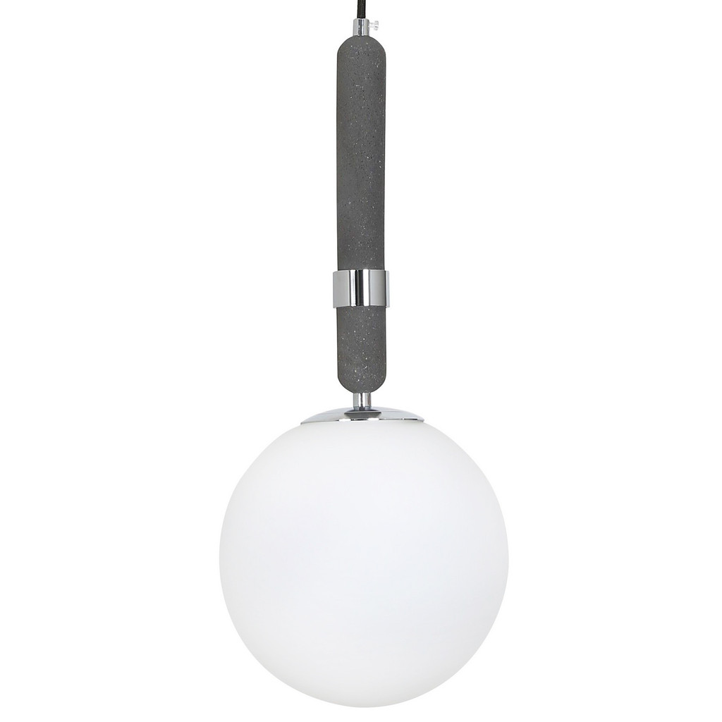 Lampa wisząca GRANINO D20 w stylu glamour, chromowane elementy, biały klosz - Lumina Deco zdjęcie 1