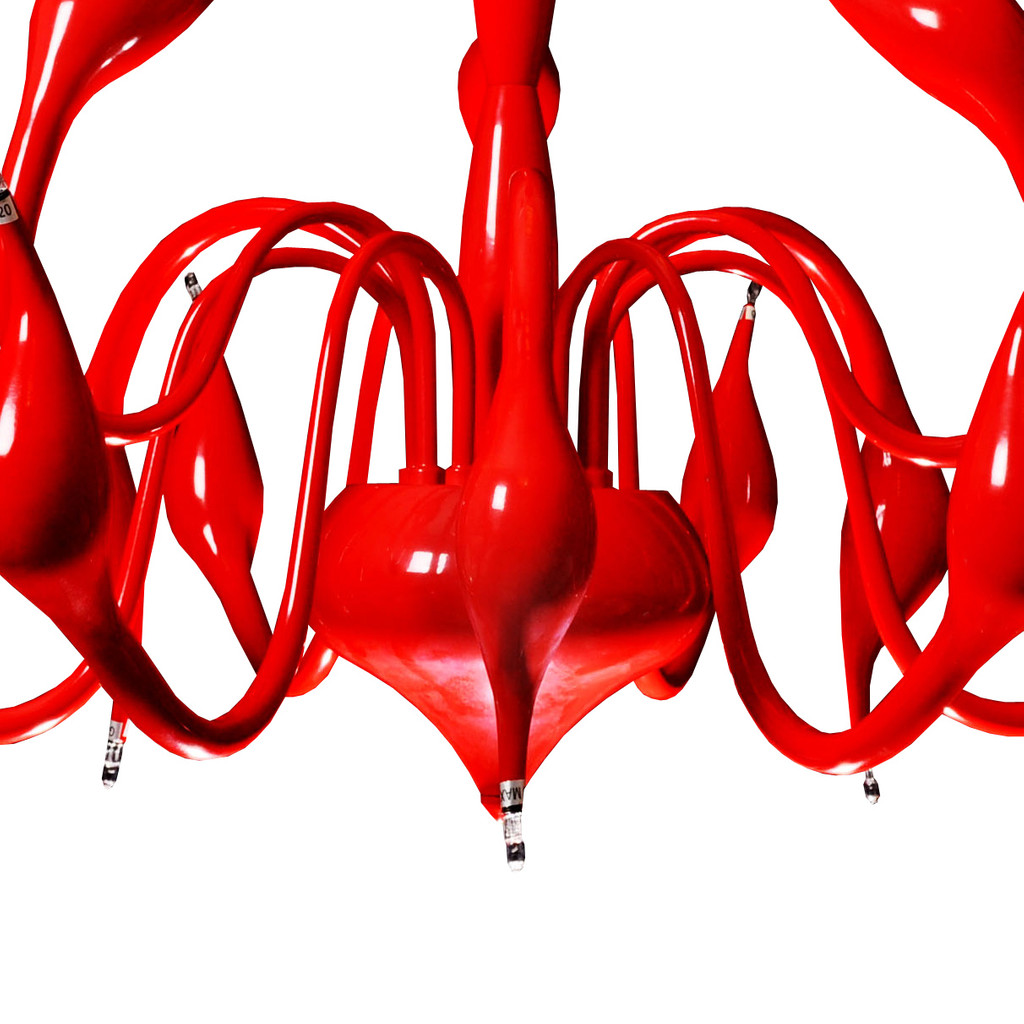 Żyrandol MAGICA W12 czerwony nowoczesny design - Lumina Deco zdjęcie 3