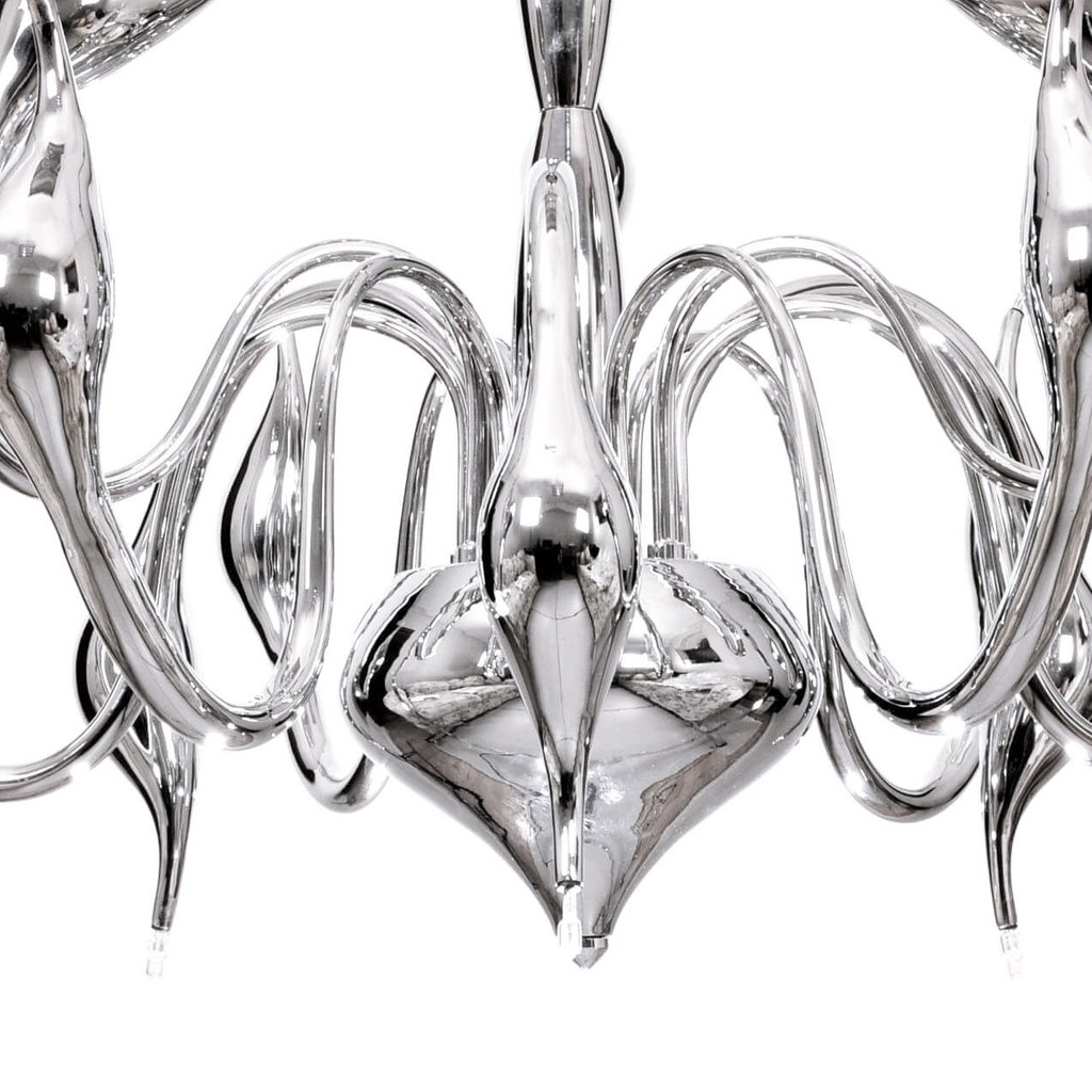 Żyrandol MAGICA W12 srebrny nowoczesny design - Lumina Deco zdjęcie 2