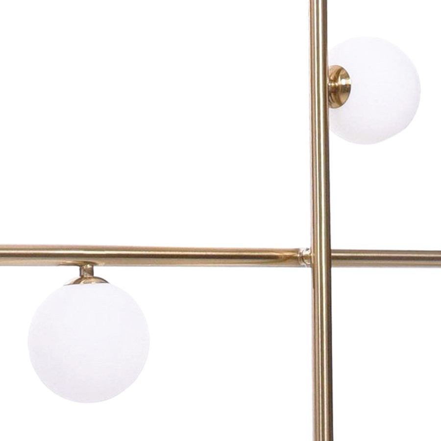 Designerska nowoczesna lampa wisząca RIANZA W5 w kolorze mosiądzu - Lumina Deco zdjęcie 4