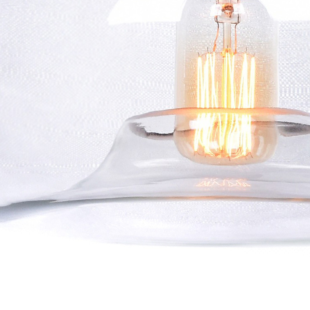 Lampa wisząca szklana okrągła owalna BROSSO PRZEZROCZYSTA designerska - Lumina Deco zdjęcie 4