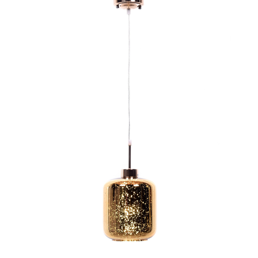 Szklana złota lampa wisząca ALACOSMO nowoczesny modny design - Lumina Deco zdjęcie 3