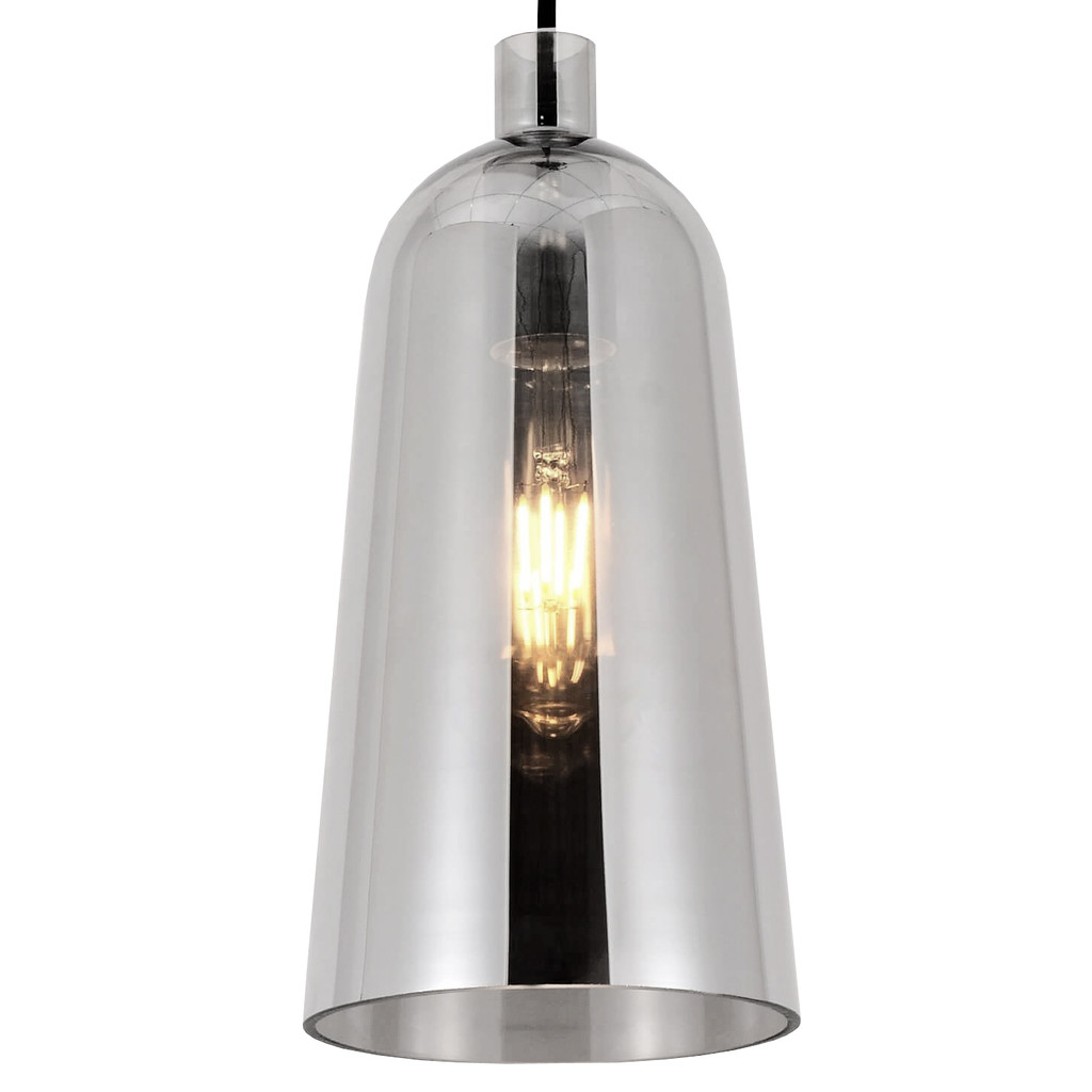 Nowoczesna szklana lampa wisząca NORDICA w kolorze dymiony szary - Lumina Deco zdjęcie 1