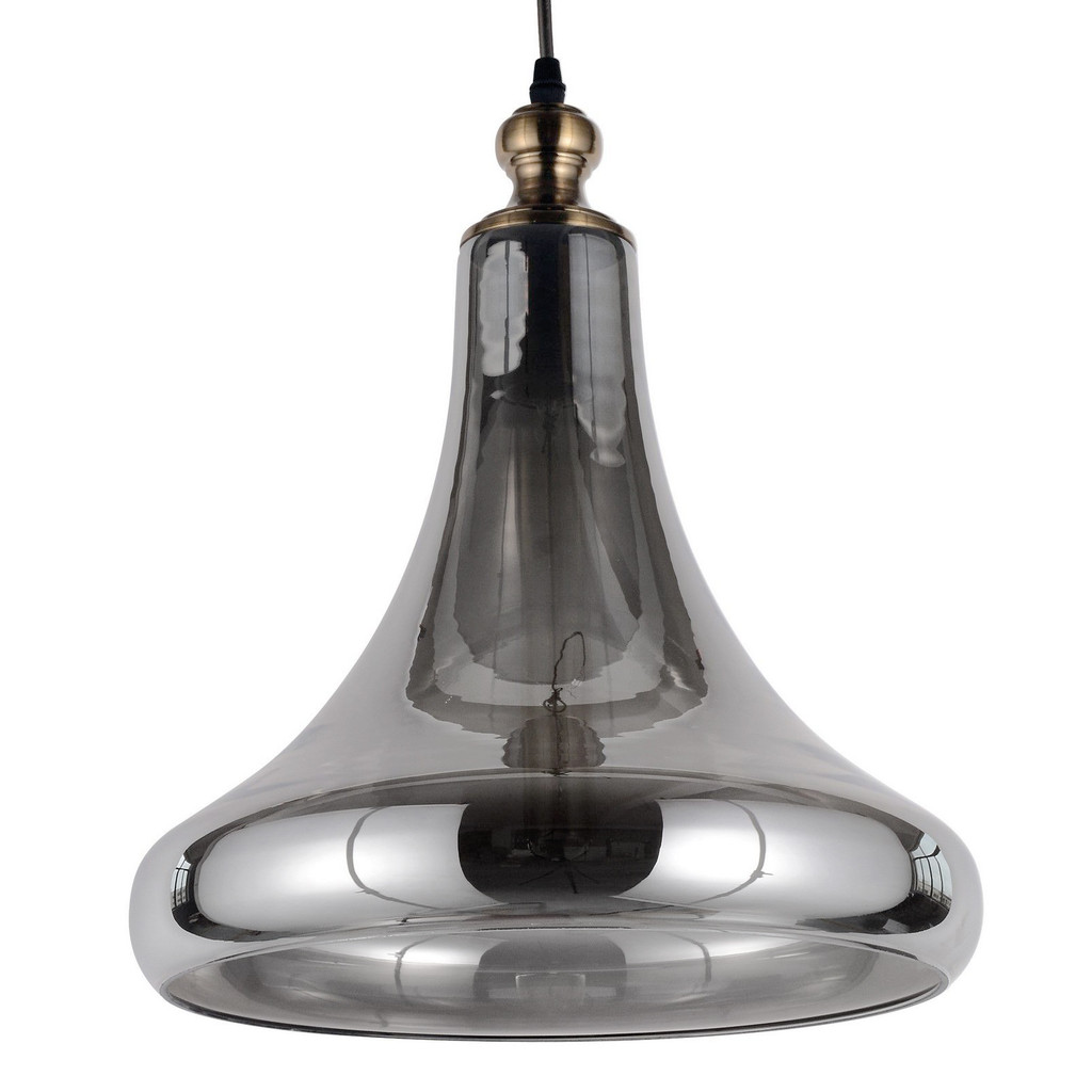 Designerska, dymiona lampa wisząca, z mosiężnymi akcentami, loftowa ZAGA - Lumina Deco zdjęcie 2