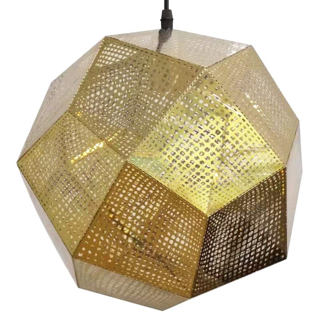 Nowoczesna lampa wisząca ASCONA w kolorze złotym z designerskim kloszem - Lumina Deco zdjęcie 1