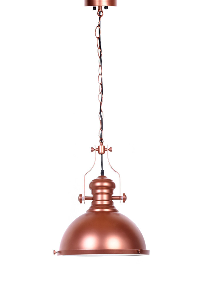 Lampa wisząca industrialna loft ELIGIO W1 kolor mosiądz miedź przemysłowa retro - Lumina Deco zdjęcie 1