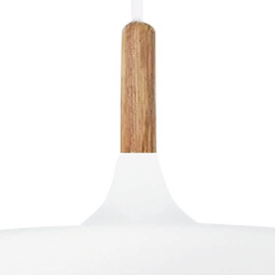 Minimalistyczna biała lampa wisząca BERSI D32 w nowoczesnym nordyckim stylu - Lumina Deco zdjęcie 2
