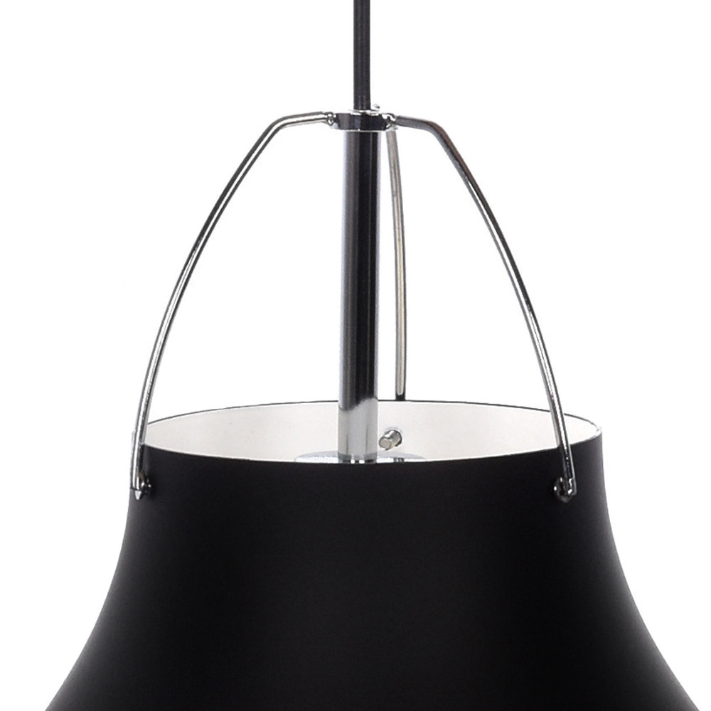 Czarna, nowoczesna lampa skandynawska loft RAYO wisząca, metalowa - Lumina Deco zdjęcie 4