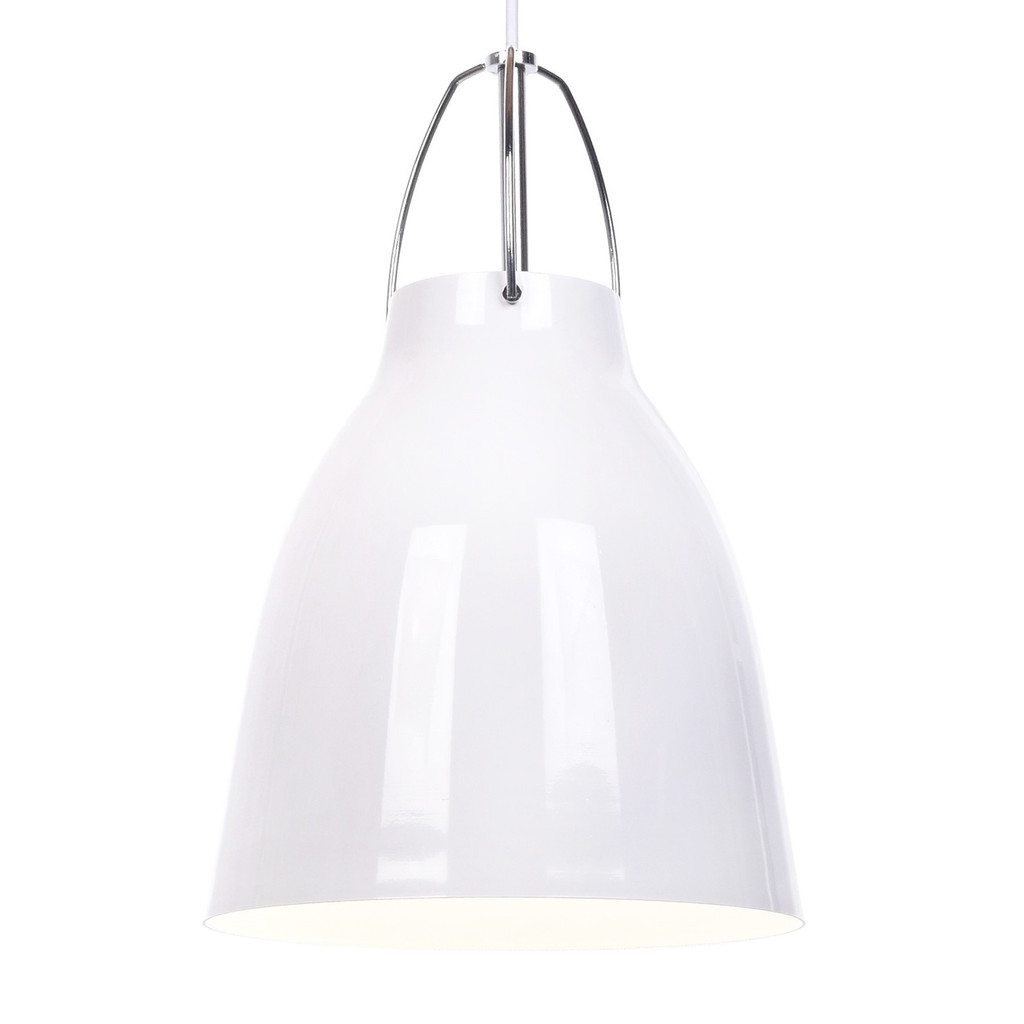Biała, nowoczesna lampa skandynawska loft RAYO wisząca, metalowa - Lumina Deco zdjęcie 1