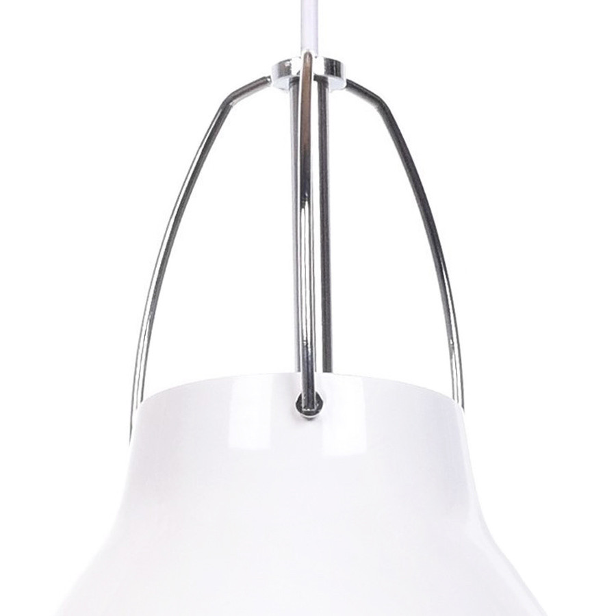 Biała, nowoczesna lampa skandynawska loft RAYO wisząca, metalowa - Lumina Deco zdjęcie 4