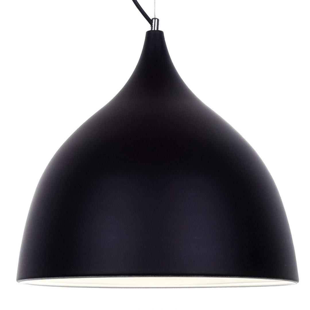 Lampa wisząca VITTORIO czarna matowa metalowa elegancka - Lumina Deco zdjęcie 1
