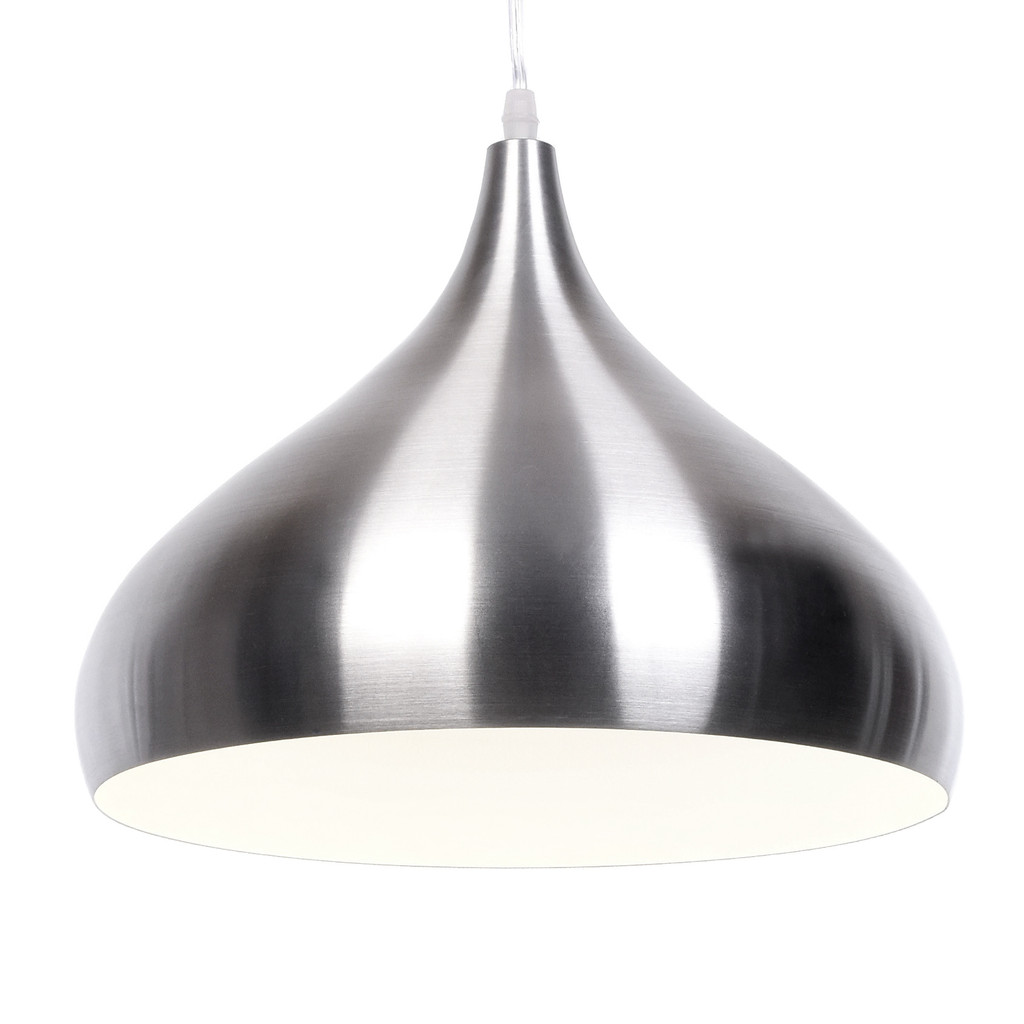 Srebrna skandynawska lampa wisząca FOLINA nowoczesna, metalowa - Lumina Deco zdjęcie 1