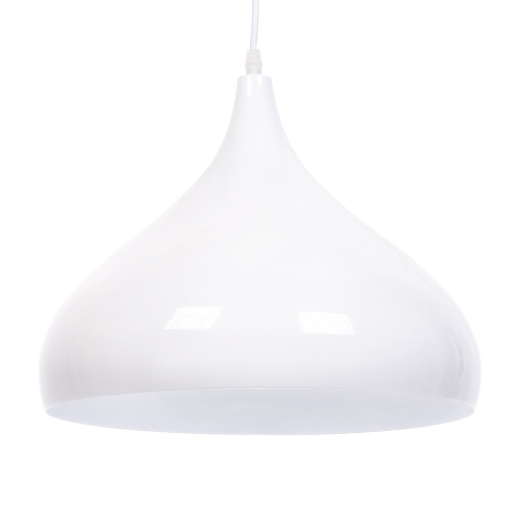 Skandynawska lampa wisząca biała FOLINA nowoczesna, metalowa - Lumina Deco zdjęcie 2