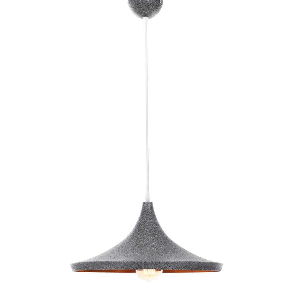 Nowoczesna, granitowo-złota lampa wisząca FOGGI 12C, industrialna, minimalistyczna - Lumina Deco zdjęcie 3