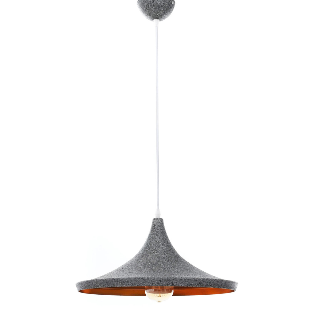 Nowoczesna, granitowo-złota lampa wisząca FOGGI 12C, industrialna, minimalistyczna - Lumina Deco zdjęcie 2