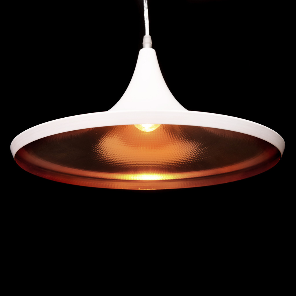 Elegancka designerska lampa wisząca FOGGI 12C biała, złota, loftowa - Lumina Deco zdjęcie 4