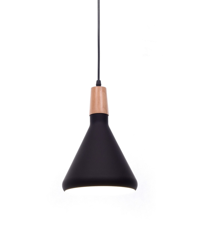 Czarna lampa wisząca BAFIDO A1 skandynawska, nowoczesna, zwis regulowany - Lumina Deco zdjęcie 1