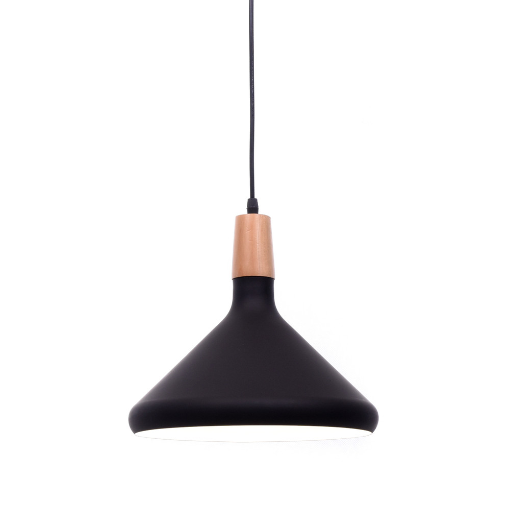 Metalowa nowoczesna lampa wisząca BAFIDO B1 czarna skandynawska zwis - Lumina Deco zdjęcie 1