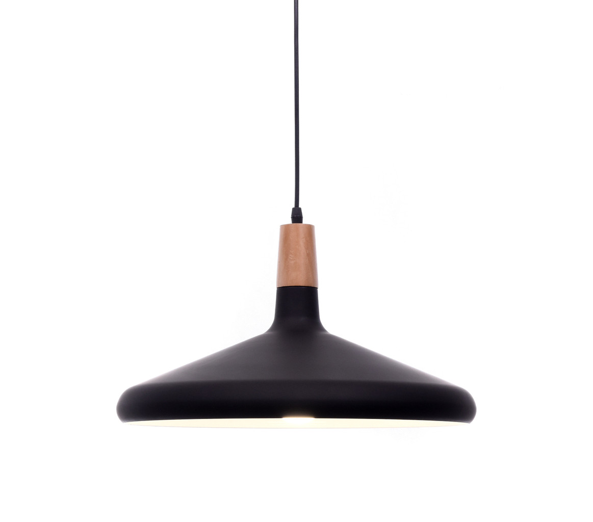 Nowoczesna czarna lampa wisząca skandynawska BAFIDO C1 zwis metalowa - Lumina Deco zdjęcie 1