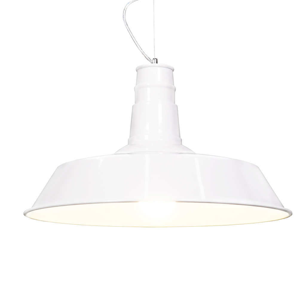 Biała lampa loftowa SAGGI metalowa okrągła industrialna - Lumina Deco zdjęcie 1