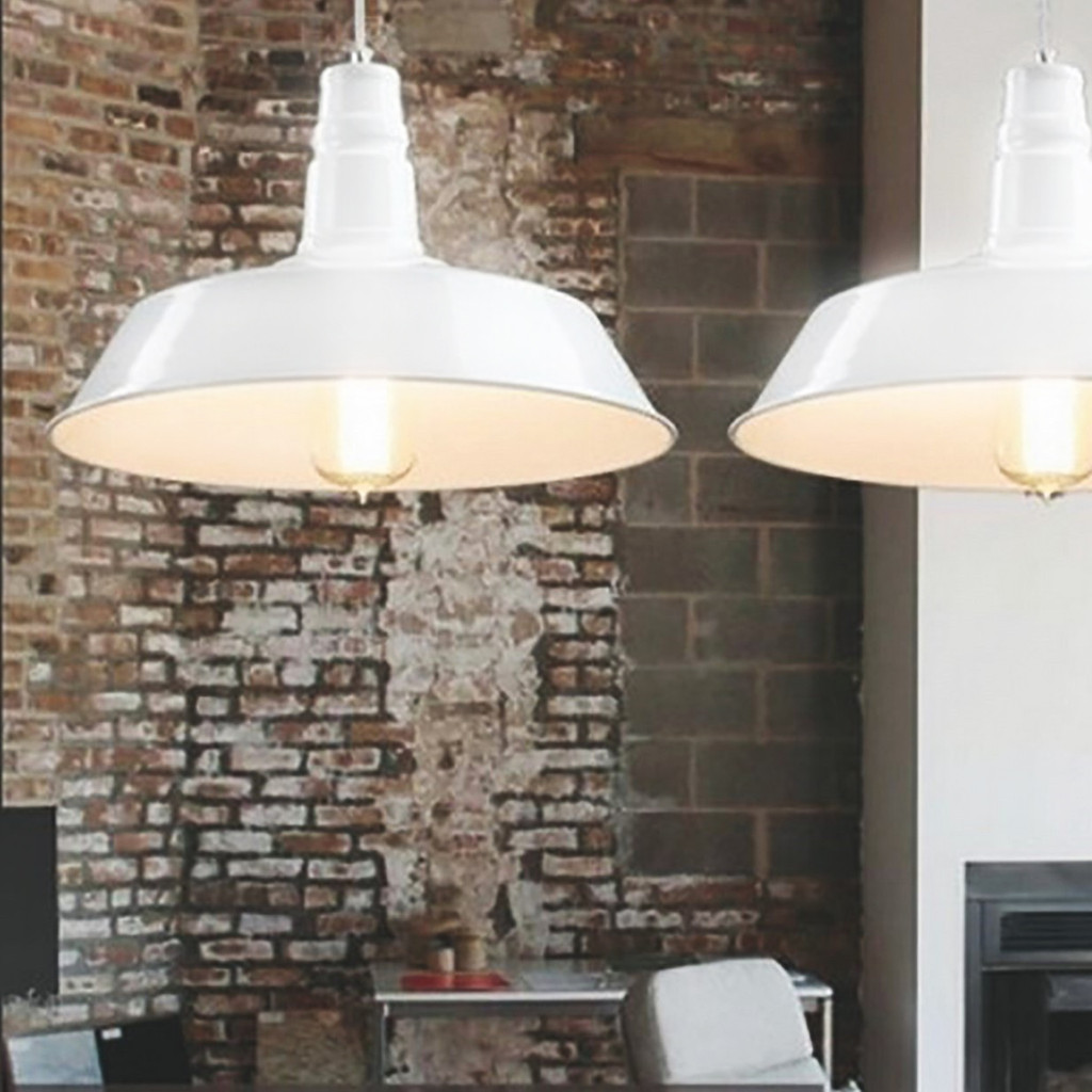 Biała lampa loftowa SAGGI metalowa okrągła industrialna - Lumina Deco zdjęcie 2
