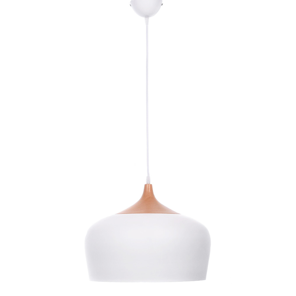 Skandynawska nowoczesna biała lampa wisząca CONSI metalowa matowa - Lumina Deco zdjęcie 3