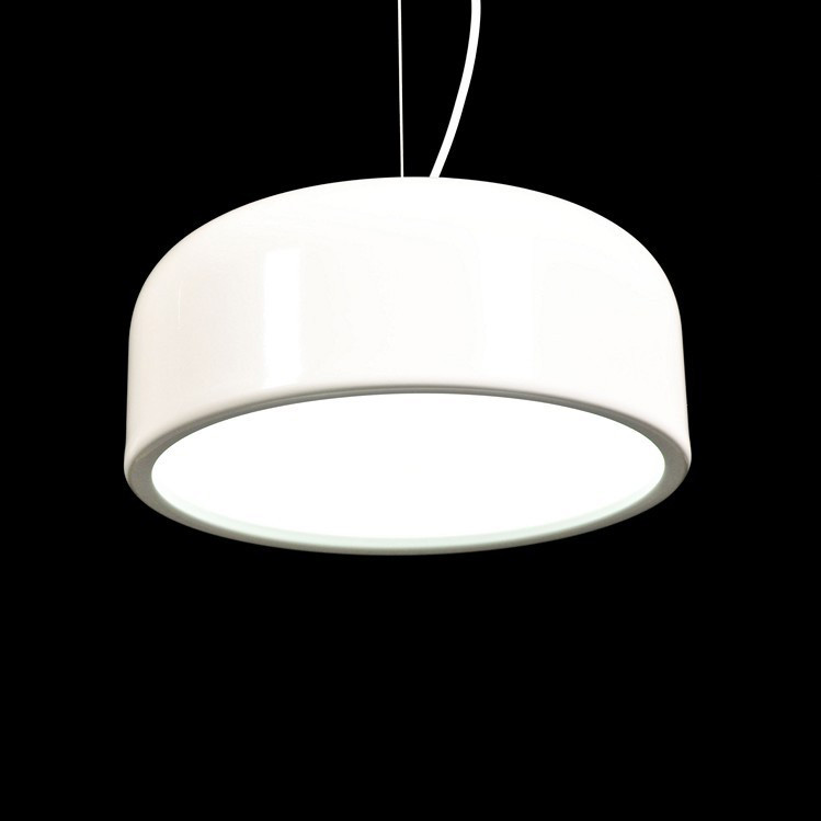 Biała nowoczesna lampa wisząca SCUDO nowoczesna okrągła - Lumina Deco zdjęcie 1