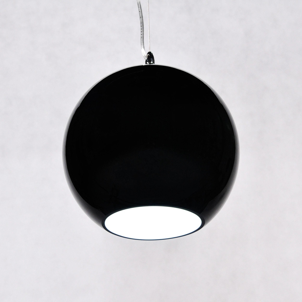 Czarna elegancka lampa wisząca MOLTON szklana kula skandynawska - Lumina Deco zdjęcie 1