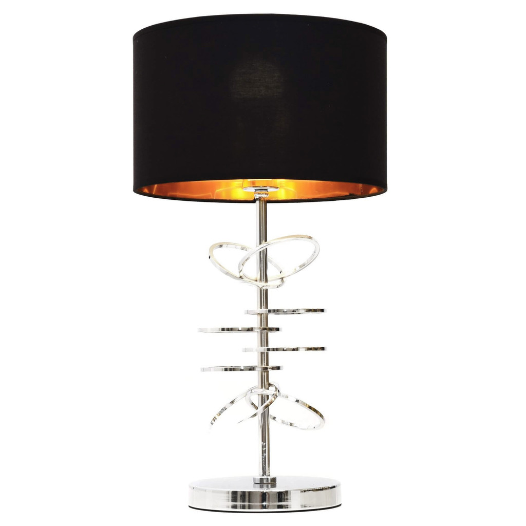 Modna, czarno-chromowana lampka biurowa MILARI w stylu glamour do czytania - Lumina Deco zdjęcie 1