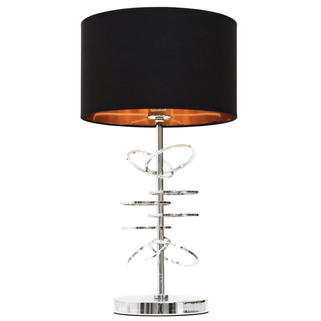 Modna, czarno-chromowana lampka biurowa MILARI w stylu glamour do czytania - Lumina Deco zdjęcie 3