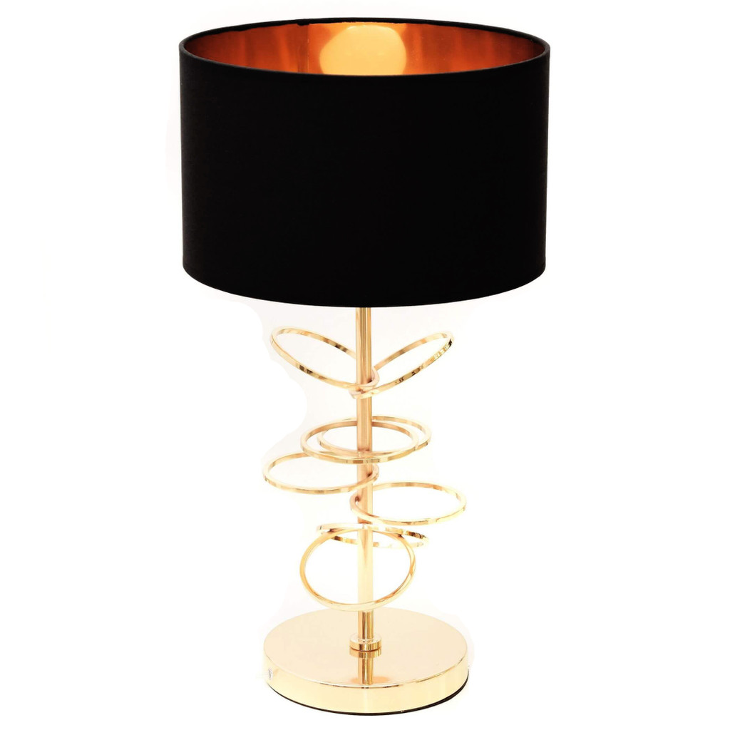 Luksusowa, czarno-złota stylowa lampka nocna MILARI w designerskim stylu - Lumina Deco zdjęcie 3
