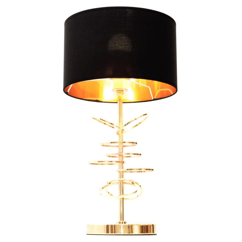 Luksusowa, czarno-złota stylowa lampka nocna MILARI w designerskim stylu - Lumina Deco zdjęcie 4