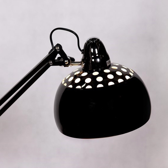 Nowoczesna lampka biurkowa grafitowa/czarna stojąca RIGORRIA modny design metalowa - Lumina Deco zdjęcie 4