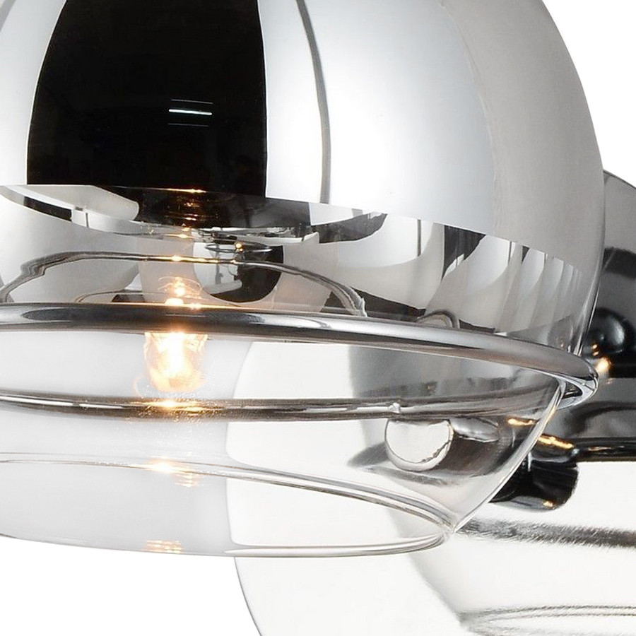 Elegancki szklany kinkiet VERONI chromowany przezroczysty, nowoczesny design - Lumina Deco zdjęcie 2