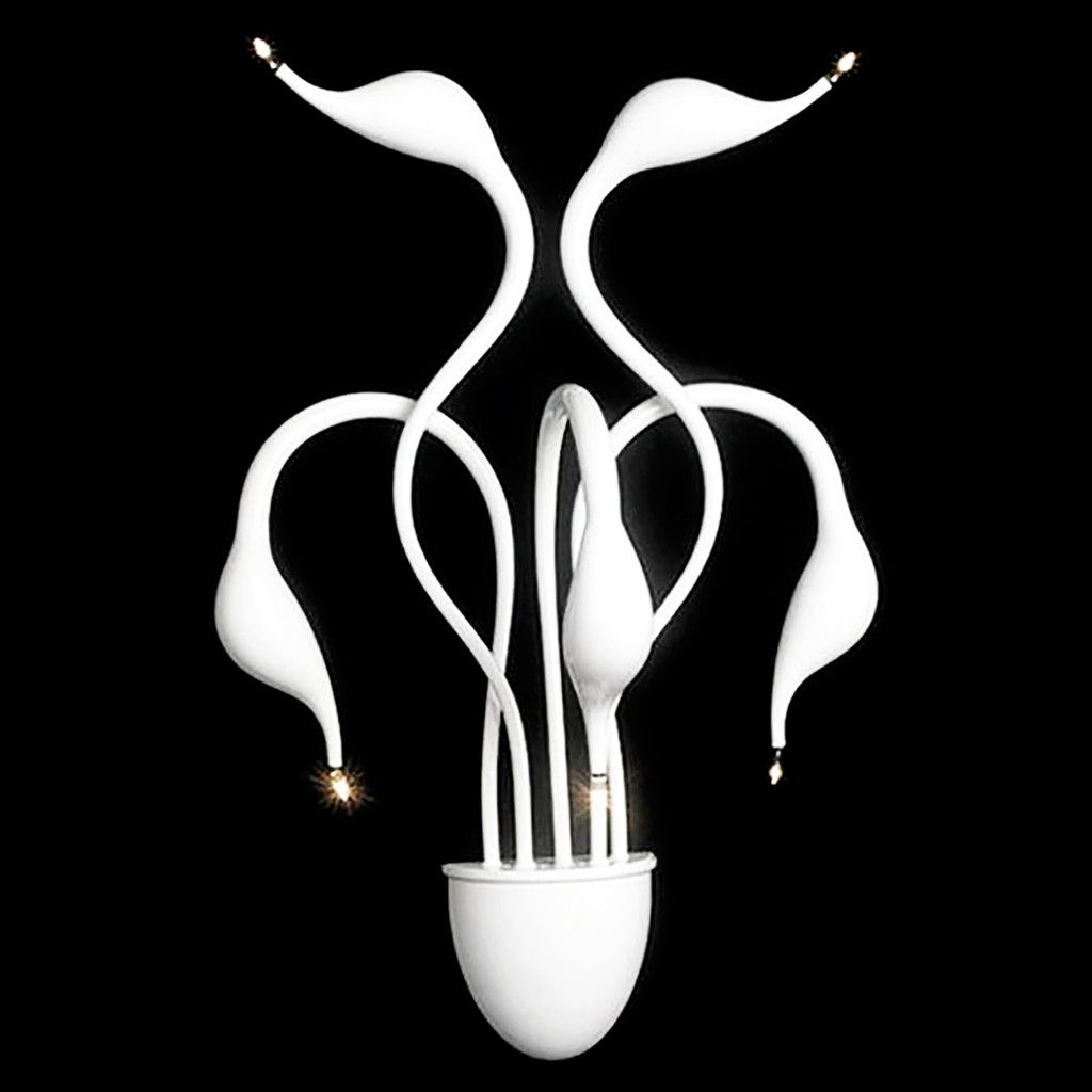 Biały kinkiet designerski MAGICA W5 nowoczesna lampa ścienna - Lumina Deco zdjęcie 2