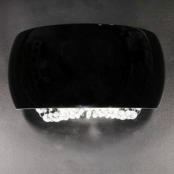 Kinkiet nowoczesny DISPOSA czarny lampa ścienna z kryształkami - Lumina Deco zdjęcie 3