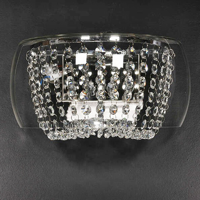 Kinkiet nowoczesny DISPOSA przezroczysty lampa ścienna z kryształkami - Lumina Deco zdjęcie 3