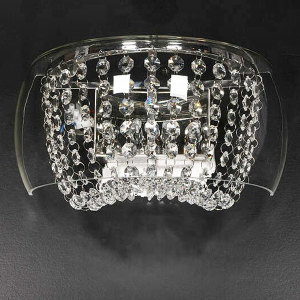 Kinkiet nowoczesny DISPOSA przezroczysty lampa ścienna z kryształkami - Lumina Deco zdjęcie 4