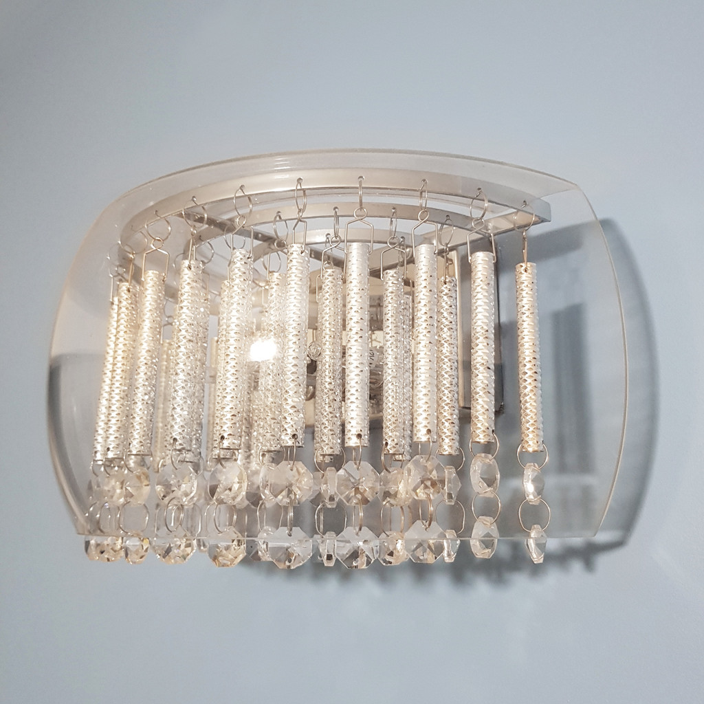 Kryształowy kinkiet, lampa ścienna szklana GUSTO przezroczysta nowoczesna - Lumina Deco zdjęcie 2
