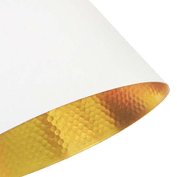 Nowoczesna biała lampa ścienna FOGGI W1 złoty środek, pionowy kinkiet - Lumina Deco zdjęcie 2