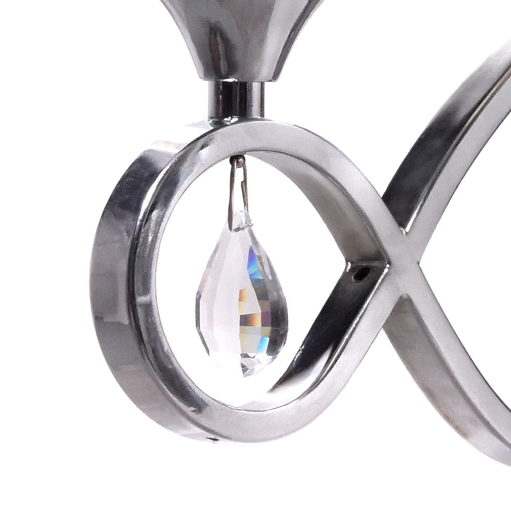 Kinkiet czarny abażur z kryształkami NEGRIO W1 pojedynczy - Lumina Deco zdjęcie 2
