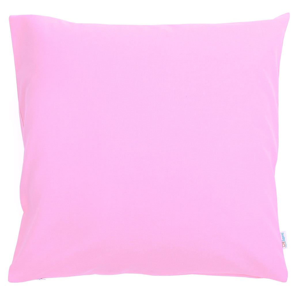 Różowa poszewka na poduszkę ozdobną jasiek jednobarwna gładka 40x40 - Dekoori zdjęcie 1