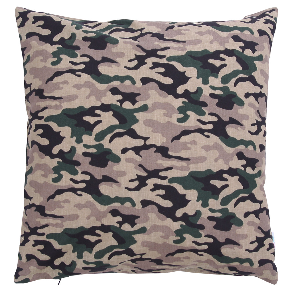 Poszewka na poduszkę WZÓR MORO wojskowy militarny kamuflaż beżowy khaki - Dekoori zdjęcie 1